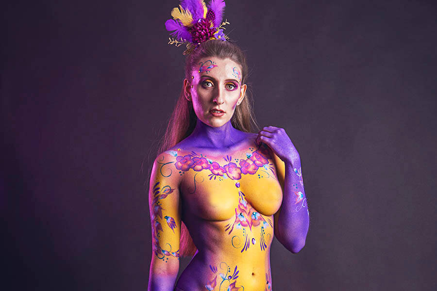 workshop photo de portrait body painting