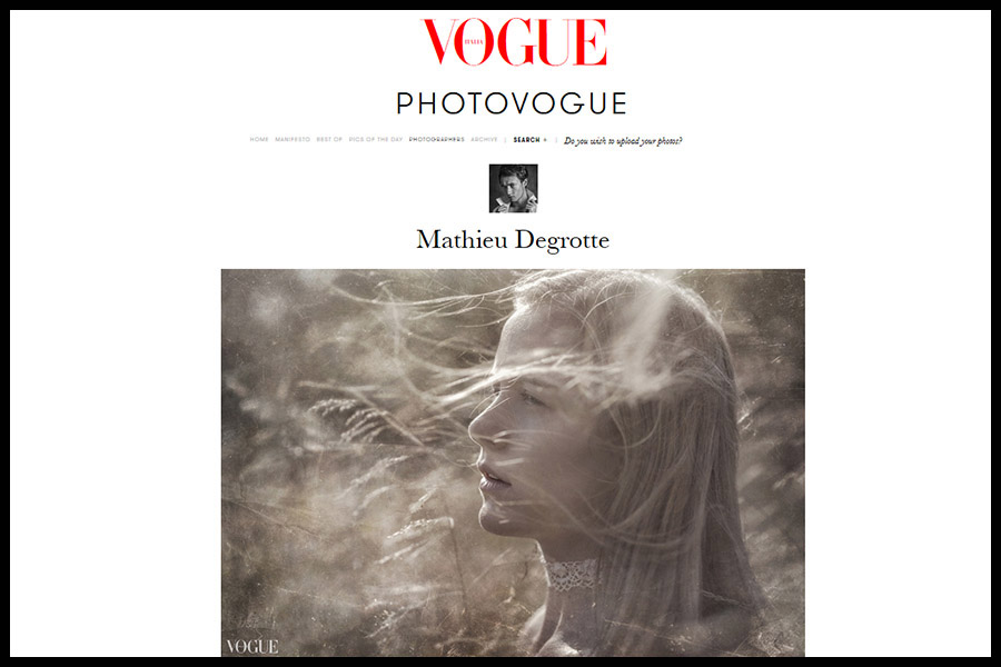 publication dans photo vogue de mathieu degrotte