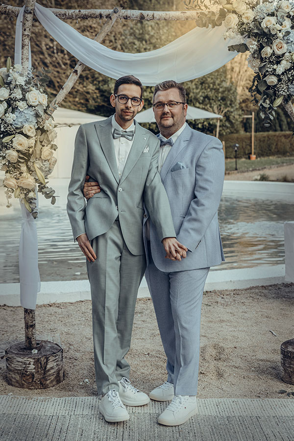 mariage d'hommes chic