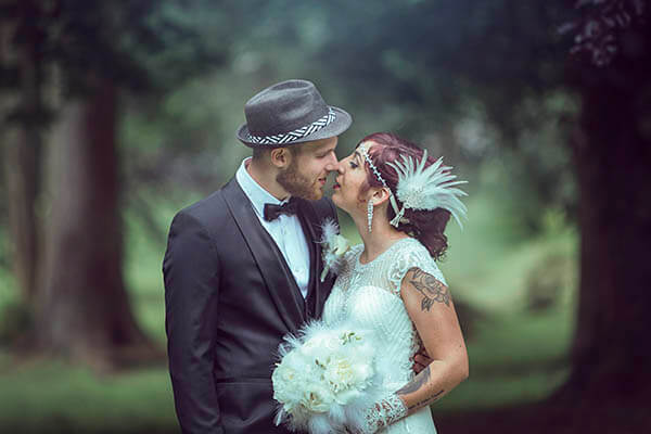 photo mariage lorraine bisous mariés