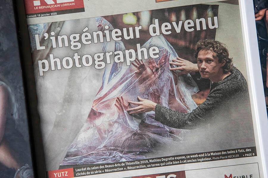 photographe en une du journal